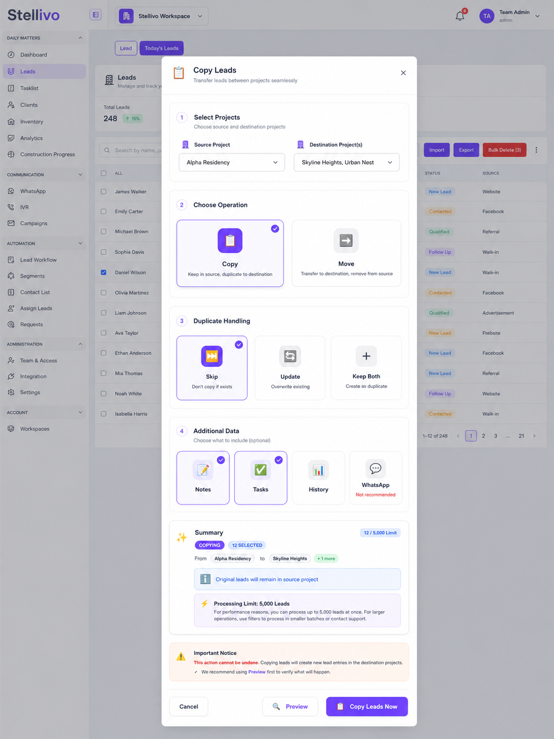 Lead Management Screenshot 3