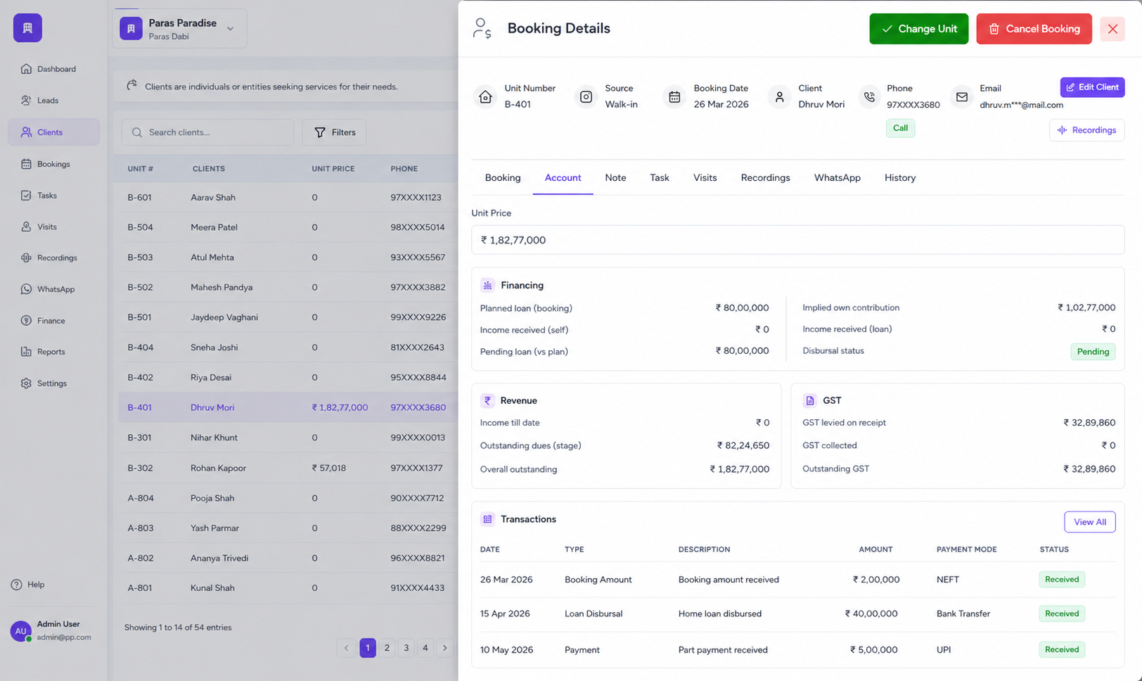 Client Management Screenshot 10