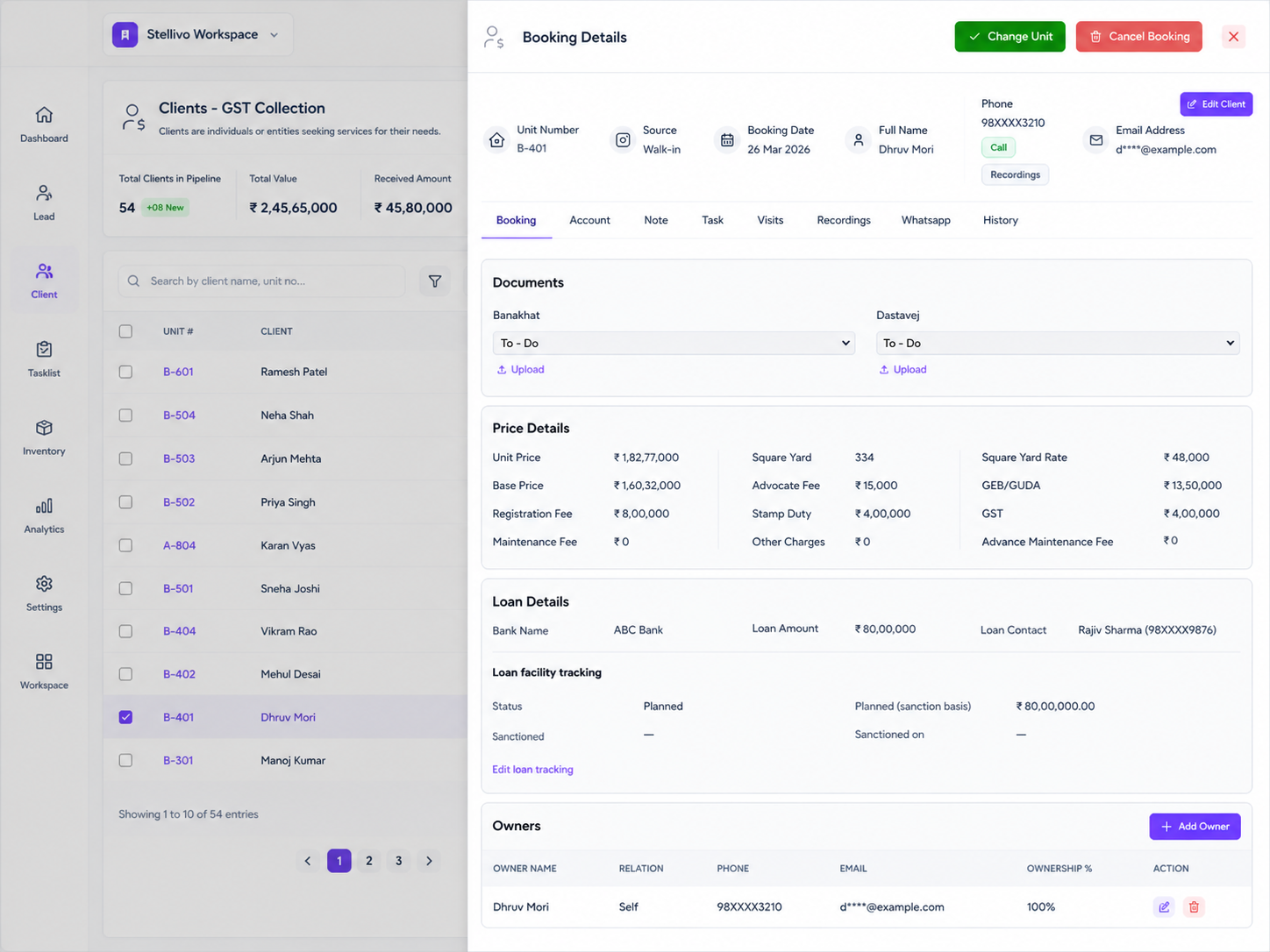 Client Management Screenshot 7