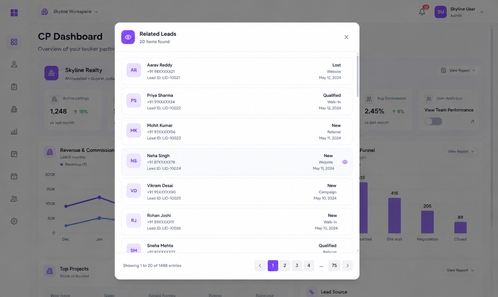 Broker Dashboard Screenshot 4