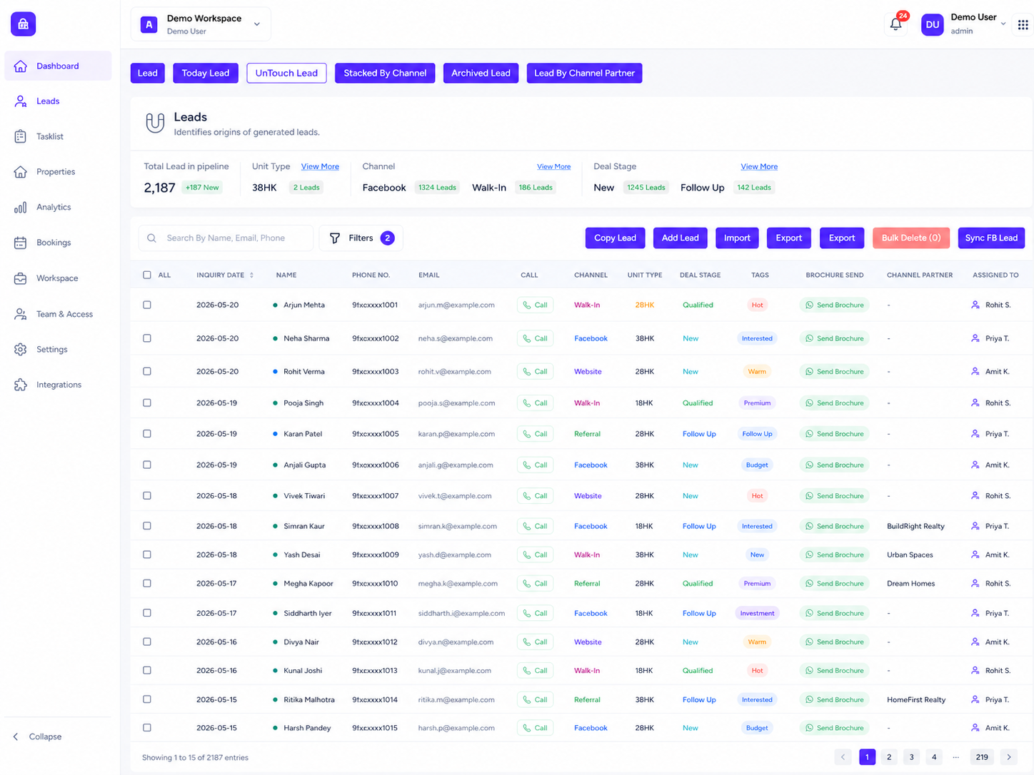 Broker Lead Management Screenshot 2