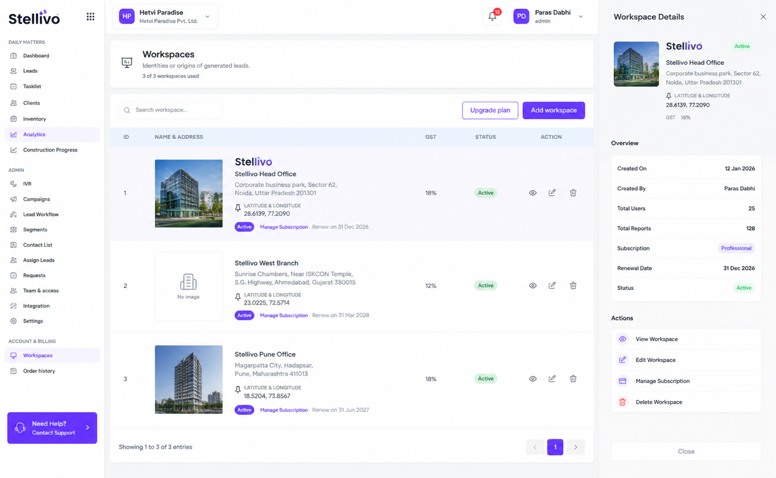 Workspace Billing 1