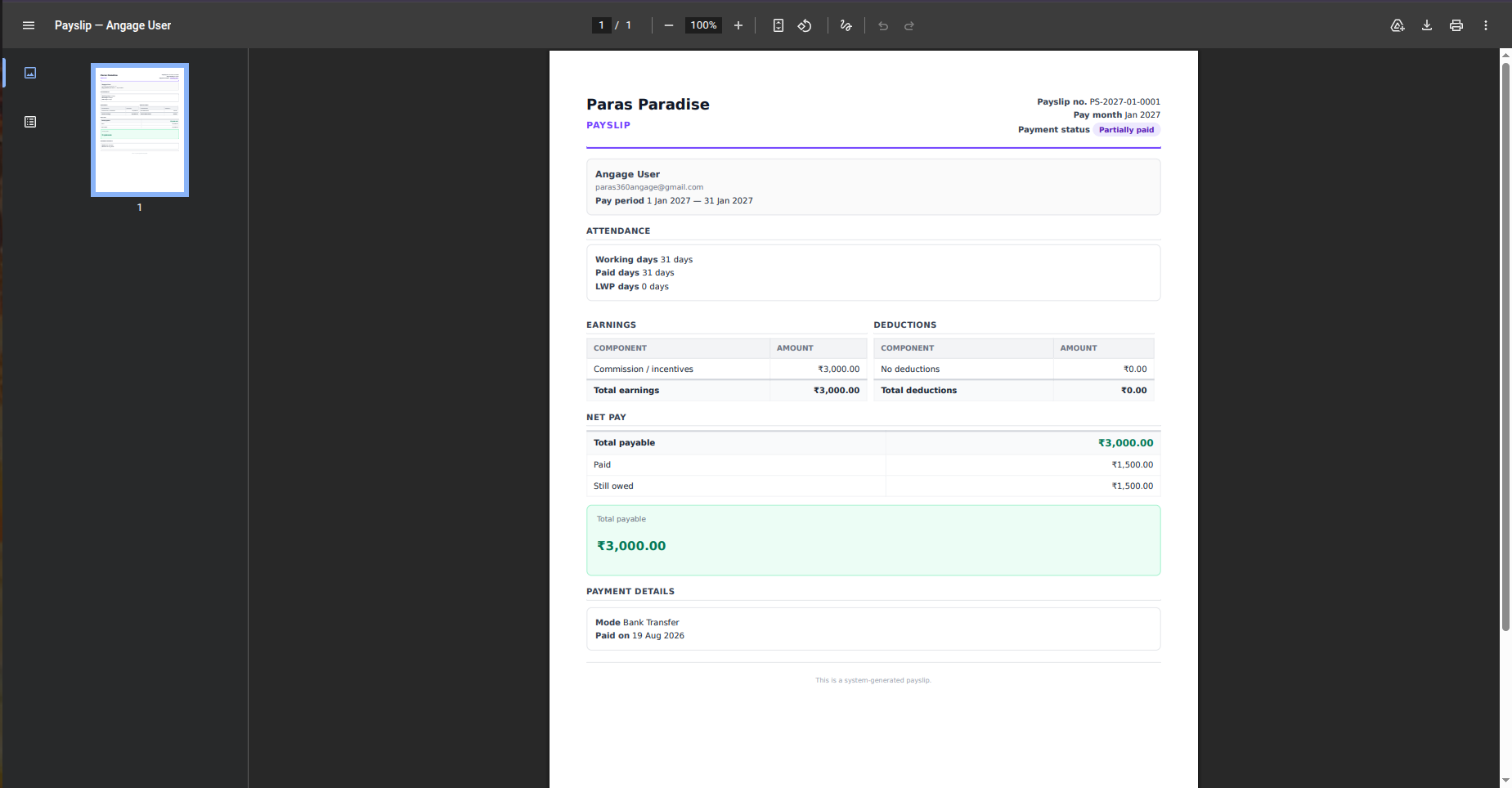 Stellivo payslip