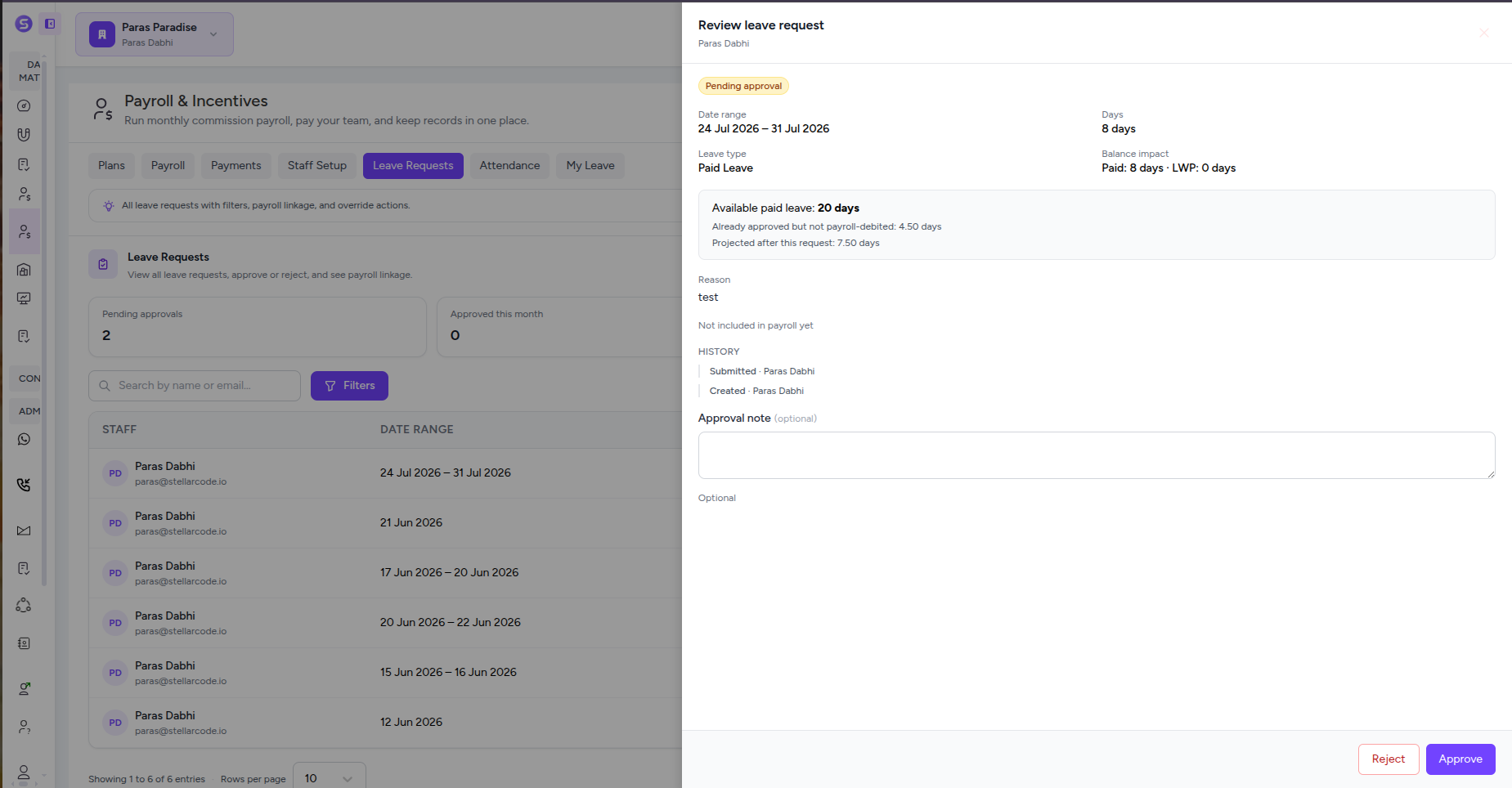 Stellivo review pending leave