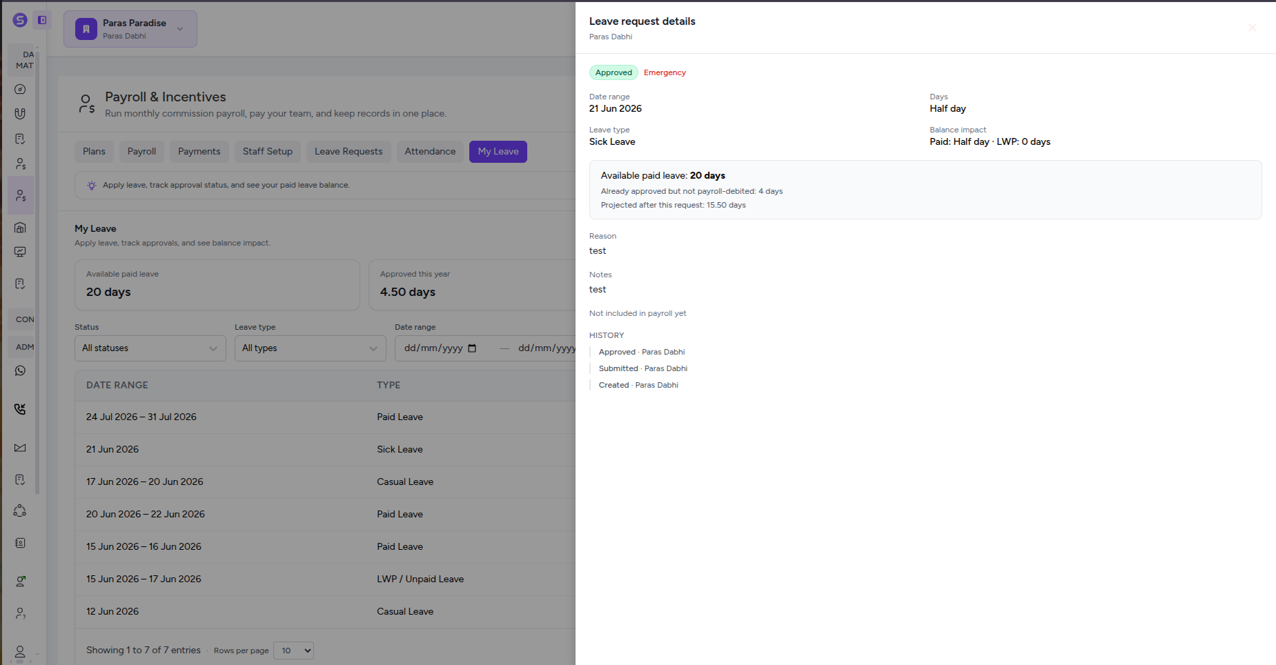 Stellivo approved emergency leave